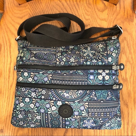 Kipling Multipocket Crossbody, Blue, Multiflower - Picture 5 of 13